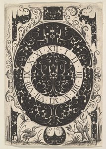 Oval urkasse med fugle og mindre motiver, ca. 1614-19.