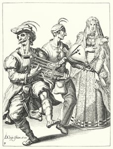 Maskerade (gravering) af Jacques II de Gheyn
