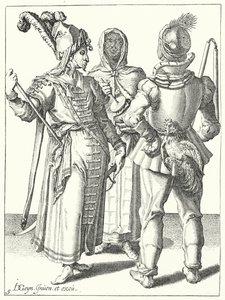 Maskerade (gravering) af Jacques II de Gheyn