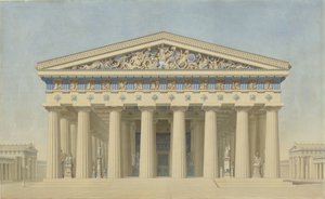 T-templet i Selinunte (Sicilien), restaureret opstalt af hovedfacaden
