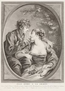Elle mord à la grappe (hun dør på druen). 1768 af Jacques Jean Pasquier