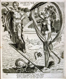 Graveret illustration fra det 17. århundrede fra en samling ordsprog. Paris 1657-1663. Af Jacques Lagniet (1620-1675). Fransk kobberstikker. Fra ham stammer mange samfundskritiske stik og hånlige billeder som hans til tider groteske og fantastiske illustra
