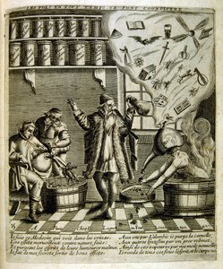 Graveret illustration fra det 17. århundrede fra en samling ordsprog. Paris 1657-1663. Af Jacques Lagniet (1620-1675). Fransk kobberstikker. Fra ham stammer mange samfundskritiske stik og hånlige billeder som hans til tider groteske og fantastiske illustra