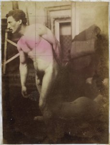 Studie af en mandlig nøgenmodel i Jacques de Lalaings studie