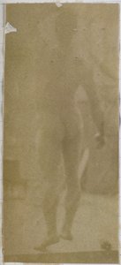 Studie af en mandlig nøgenmodel, stående og set bagfra, i Jacques de Lalaings studie af Jacques Lalaing (attributed to)