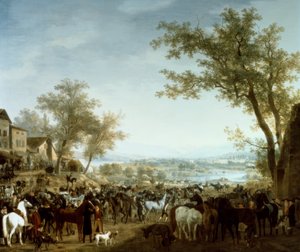Hestemarked i Gaillard af Jacques Laurent Agasse