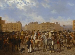 Old Smithfield Market af Jacques Laurent Agasse