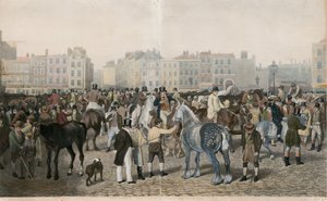 Old Smithfield Market af Jacques Laurent Agasse