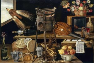 Die fünf Sinne und die vier Elemente (De fem sanser og de fire elementer). 1627