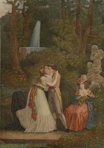 Julie, eller kærlighedens første kys, første kys, 1784-1799, 1913 af Jacques Louis Copia