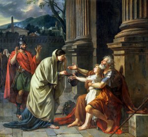 Belisarius tigger om almisser, 1781 af Jacques Louis David