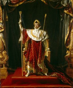 Kejser Napoleon I i sine kejserlige klæder, 1805. af Jacques Louis David