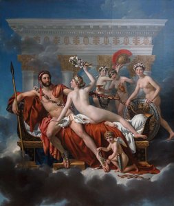 Fransk: Mars désarmé par Vénus Mars bliver afvæbnet af Venus af Jacques Louis David
