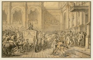 Kejserens ankomst ... af Jacques Louis David