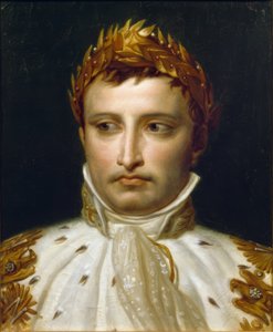 Napoleon I i kroningsregalier af Jacques Louis David