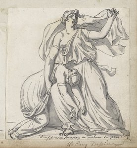 Niobe og hendes datter af Jacques Louis David