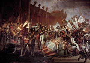 Armee-eden afgivet til kejser Napoleon I (1769-1821) efter ørnernes fordeling på Champ de Mars, 5/12/1804 Detalje. Maleri af Jacques Louis David (1748-1825) 1800-tallet søn. 6,1x9,3 m. af Jacques Louis David