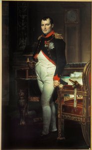Portræt i fuld længde af Napoleon I (1769-1821) i hans arbejdsværelse på Tuilerierne Maleri af Jacques Louis David (1748-1825) 1812 Privat samling. af Jacques Louis David