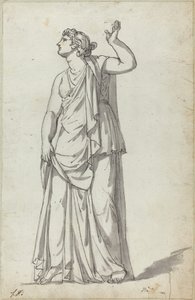 Romersk statue af en muse (Anchyrrhoe) af Jacques Louis David