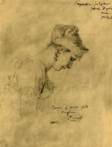 Skitse af Josephine ved Napoleons kroning, 2. december 1804, 1921. af Jacques Louis David