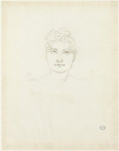 Skitse af et kvindehoved af Jacques Louis David