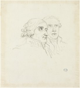 Studier til fordeling af ørne: Archi-Chancelier, Cambacérés og Archi-Trescrier, Lebrun af Jacques Louis David