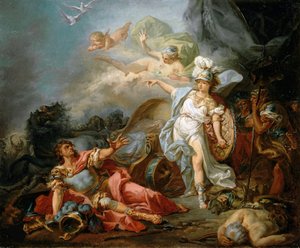 Kampen mellem Mars og Minerva, ca 1771. af Jacques Louis David