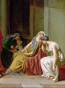 The Oath of the Horatii-detalje af en gruppe kvinder til højre, ca. 1783 olie på lærred af Jacques Louis David