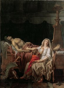 The Pain of Andromache, 1783 af Jacques Louis David