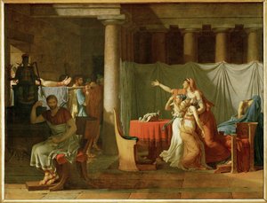 Liktorerne bringer Brutus ligene af hans døde sønner ... af Jacques Louis David