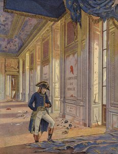 Napoleon Bonaparte blandt ruinerne af Tuileries-paladset