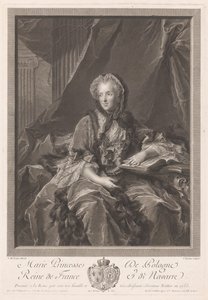 Portret van Konings Maria Leczinska af Jacques Nicolas Tardieu