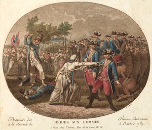 De parisiske kvinders mod den 5. oktober 1789: dedikeret til kvinderne af Jacques Philippe Caresme