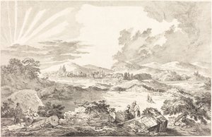 Vejen, Athen af Jacques Philippe LeBas after Julien David Le Roy