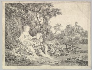 Pensant-ils au Raisin tænker de på druen, 1700-tallet. af Jacques Philippe Le Bas