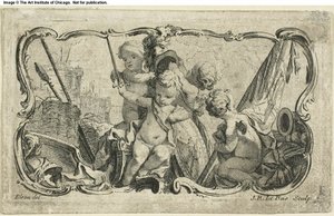 Putti i krig af Jacques Philippe Le Bas