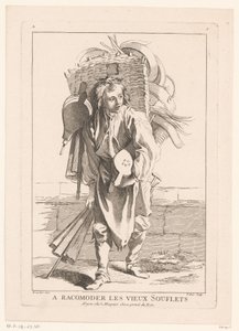 Bælge sælger A Racomoder les vieux Souflets (titel på objekt) Cris de Paris (serietitel) Street Vendors of Paris (serietitel)