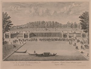 Chateau Fontainebleau fra Canal Grande af Jacques Rigaud