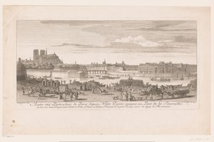 Se på Paris fra Notre Dame til Pont de la Tournelle Udsigt over Paris fra Notre-Dame til Pont de la Tournelle (...) taget fra Quai de Miramion (titel på objektet) af Jacques Rigaud