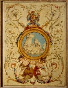Dekorationspanel af det tyrkiske kabinet af greven af Artois i Versailles. Maleri på træ af Jacques Rousseau (1630-1693) af Jacques Rousseau