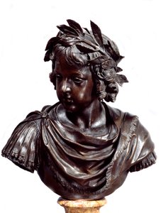 Buste i bronze af Louis XIV (1638-1715) barn sagt til den romerske skulptur tilskrevet Jacques Sarazin (1592-1660) Før 1643. Paris, Louvre-museet af Jacques Sarazin