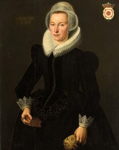 Portræt af Grietje Adriaensdr Grootes (1588-1624) af Jacques Waben (attributed to)