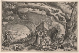 Hekse forbereder sig på sabbat af Jacques de Gheyn II