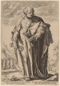 Sankt Peter af Jacques de Gheyn II, after Hendrik Goltzius