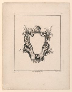 Escutcheon, fra "Recueil Nouveau de Differens Cartouche"