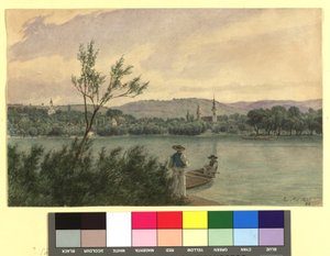 Donauarm med Kamenitz nær Peterwardein af Jakob Alt
