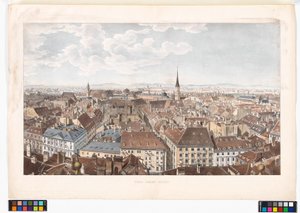 Panoramaudsigt over Wien mod syd set fra Peterskirken af Jakob Alt