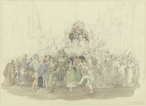 Karnevalsoptog efter Karl Spindlers roman »Der Jude« af Jakob Becker