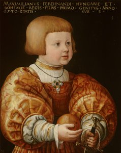 Portræt af Maximilian af Østrig (1527-1576), tre år gammel, 1630 af Jakob Seisenegger