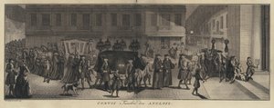 Engelsk begravelsesoptog (gravering) af Jakob van der Schley